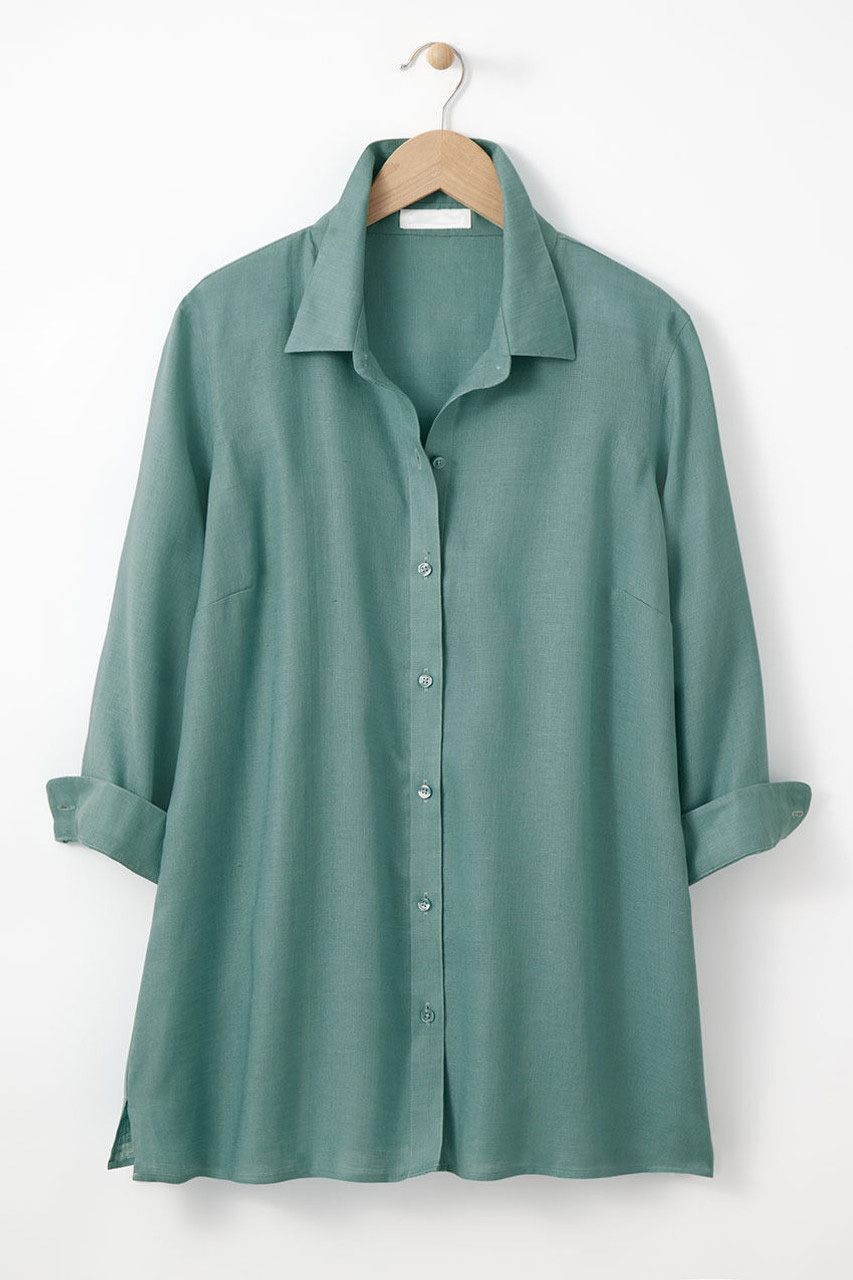 Easy-Care Linen Big Shirt