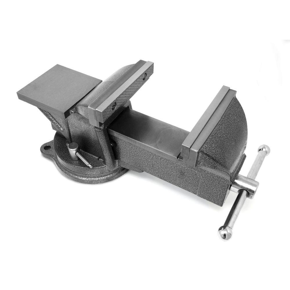 WEN 6 in. Heavy-Duty Cast Iron Bench Vise with Swivel Base BV456