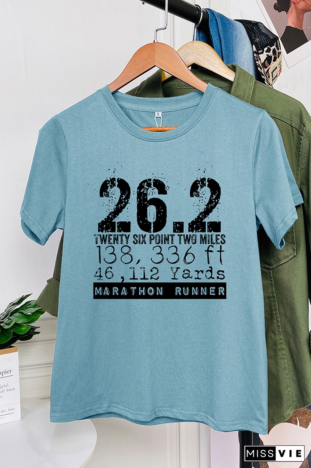 26.2 Miles Shirt Boston Marathon Short Sleeve Graphic Tee Wholesale