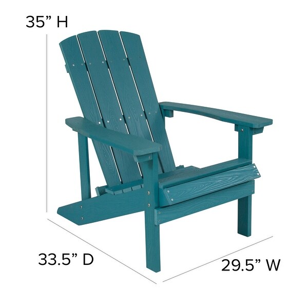 Allweather Poly Resin Wood Outdoor Adirondack Chair (Set of 4)