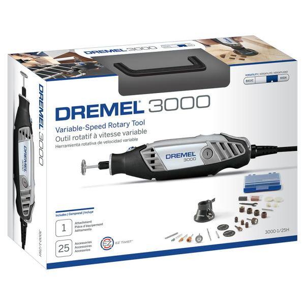 Dremel 3000 Series 1.2 Amp Variable Speed Corded Rotary Tool Kit + Rotary Keyless Multi-Chuck for 132