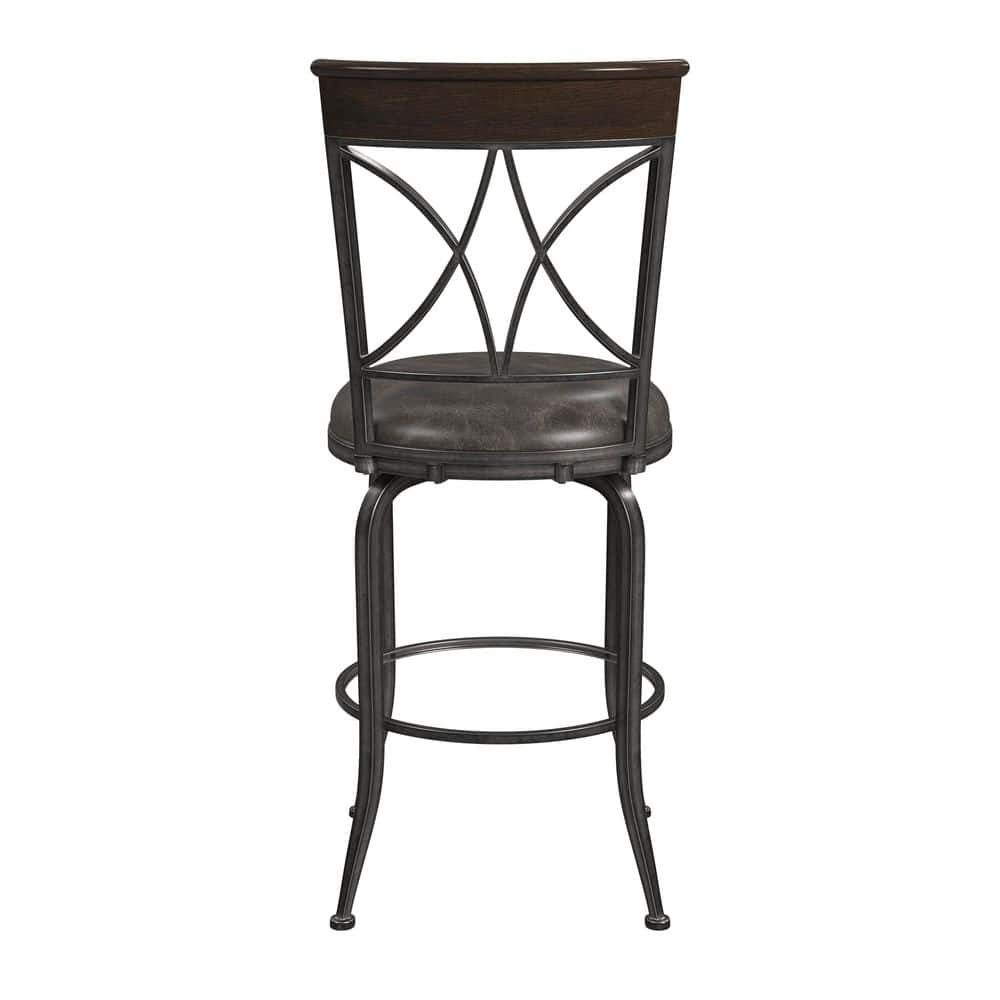 Hillsdale Furniture Killona 26 in. Swivel Counter Stool in Antique Pewter 5772-826