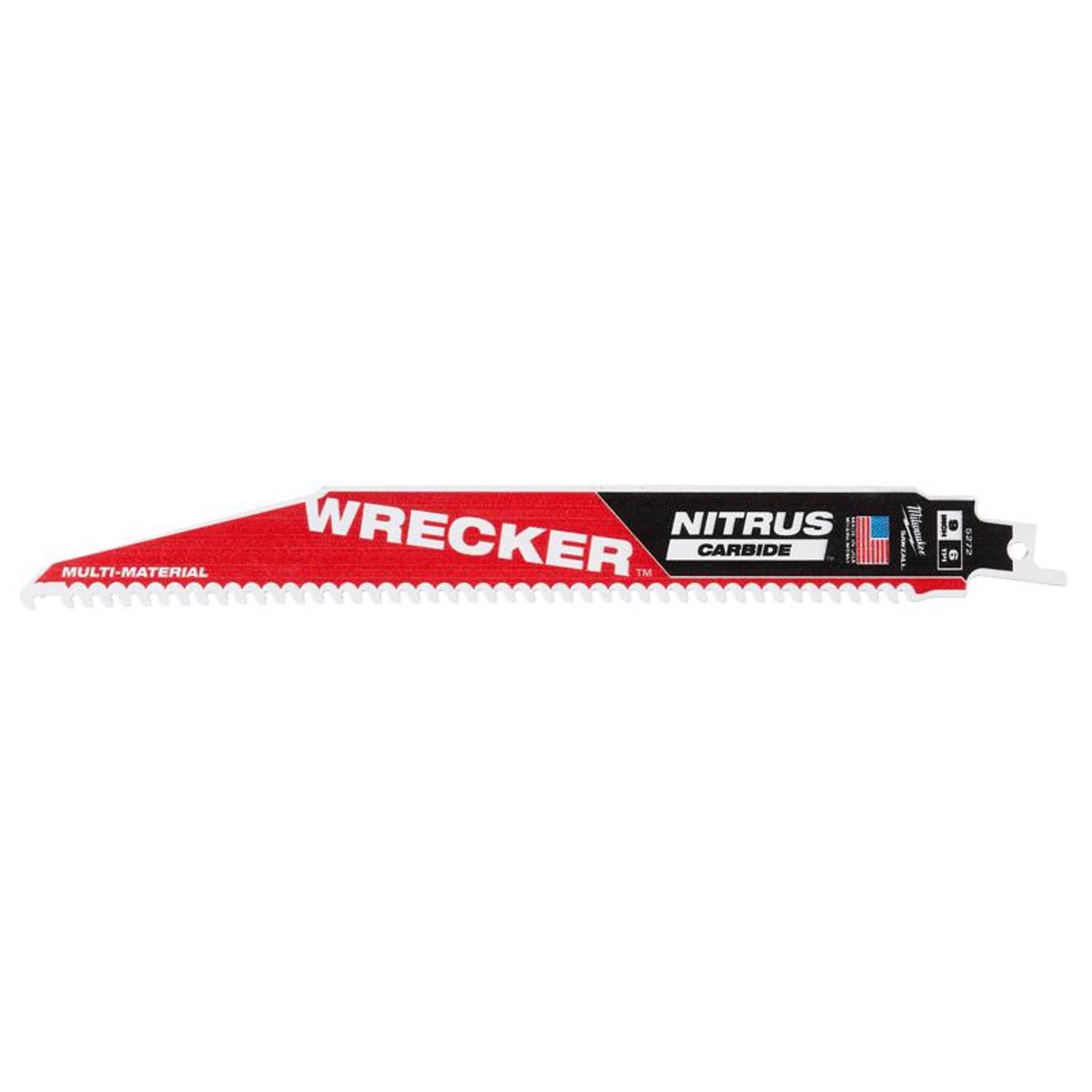 MW Wrecker 9 in. Nitrus Carbide Reciprocating Saw Blade 6 TPI 1 pk