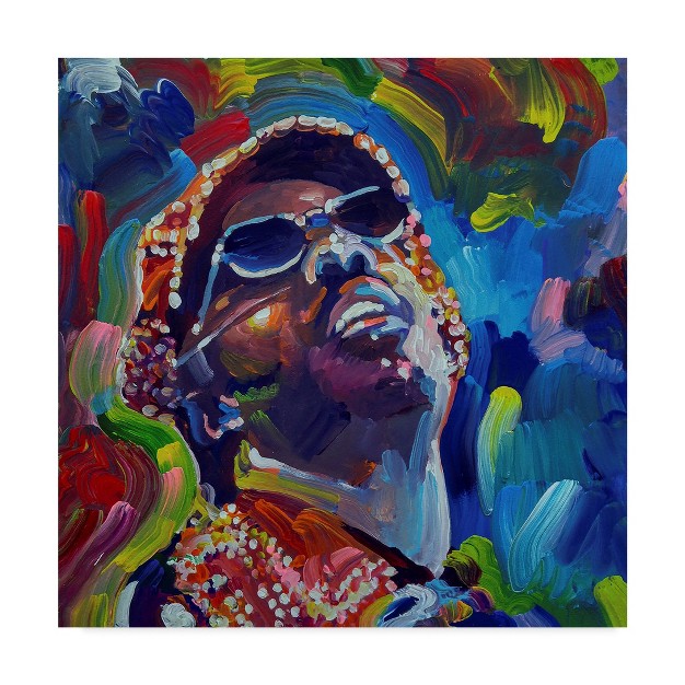 Trademark Fine Art howie Green x27 stevie Wonder x27 Canvas Art