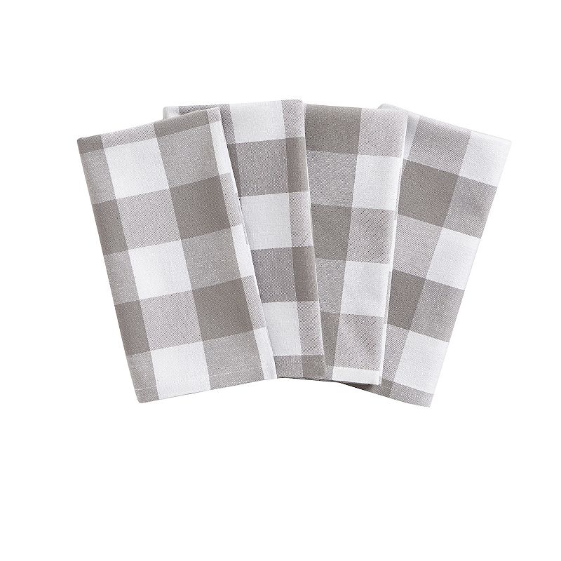 Elrene Home Fashions Farmhouse Living Buffalo Check Napkins， Set of 4