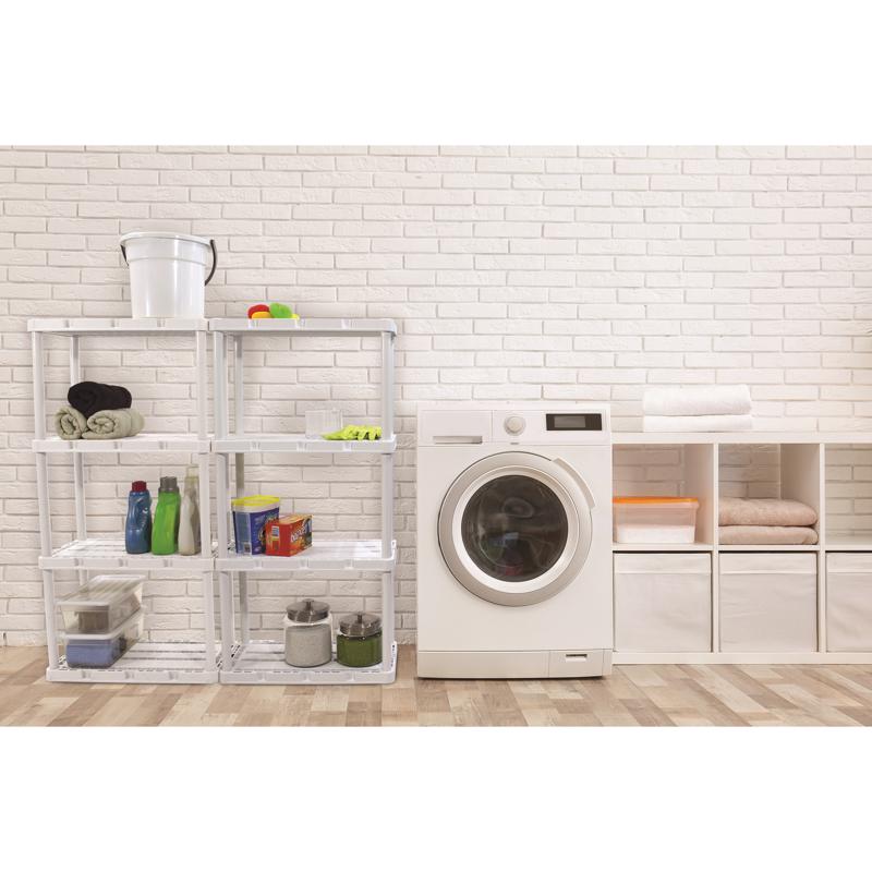 SHELVING UNIT GL LD WHT