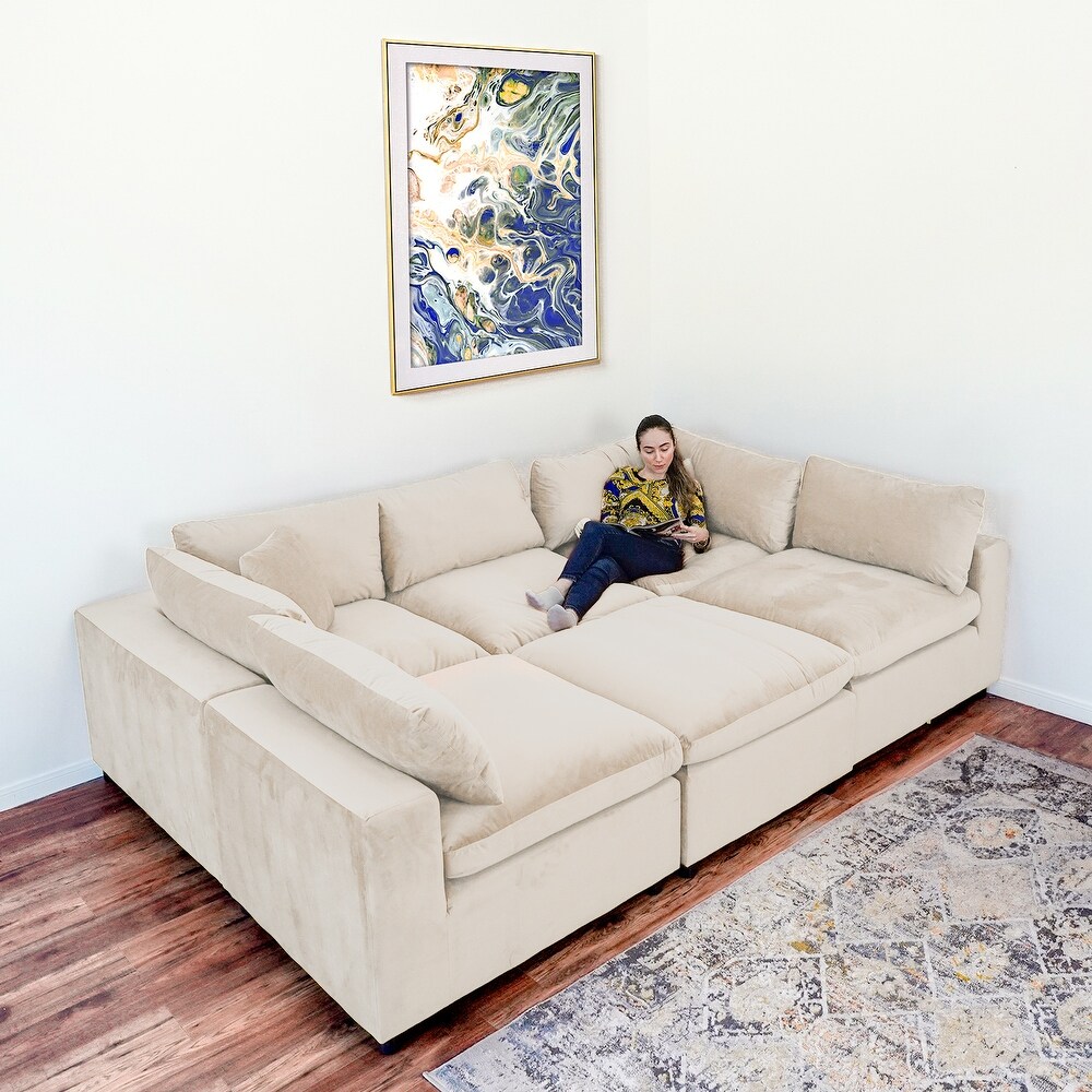 Yannie Mid Century Modern Modular Sectional Sofa