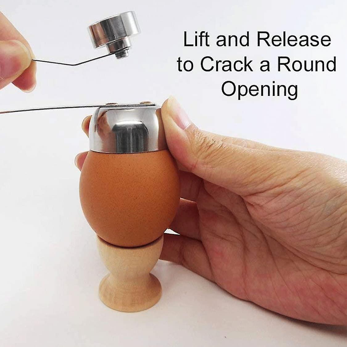 Egg Shell Opener Stainless Steel Egg Shell Topper 3.5cm Shell Removal Tool Silver， Egg Shell Opener，