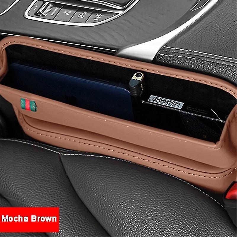 For Car Interior Pu Leather  Console Side Seat Gap Filler Front Seat  Organize Storage Accessories Auto Universal