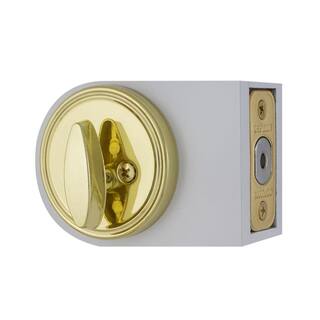 Defiant Single Cylinder Polished Brass Deadbolt DL71