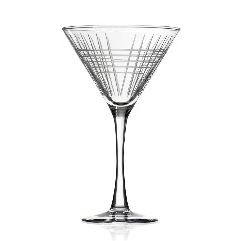 Rolf Glass Matchstick 10 fl. oz. Martini Glass Set (Set of 4) 451138-S4