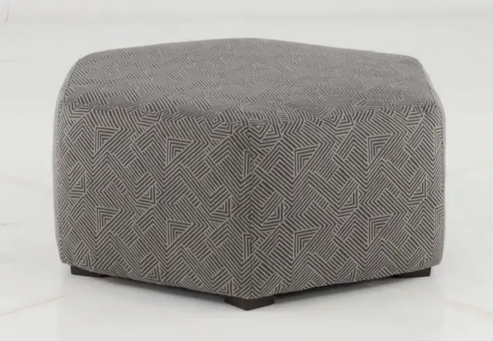 Cobblestone Charcoal Cocktail Ottoman