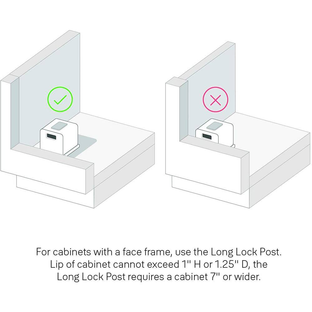 Yale 1.6 in. White Smart Cabinet Lock with Bluetooth YRCB490-BLE-WSP