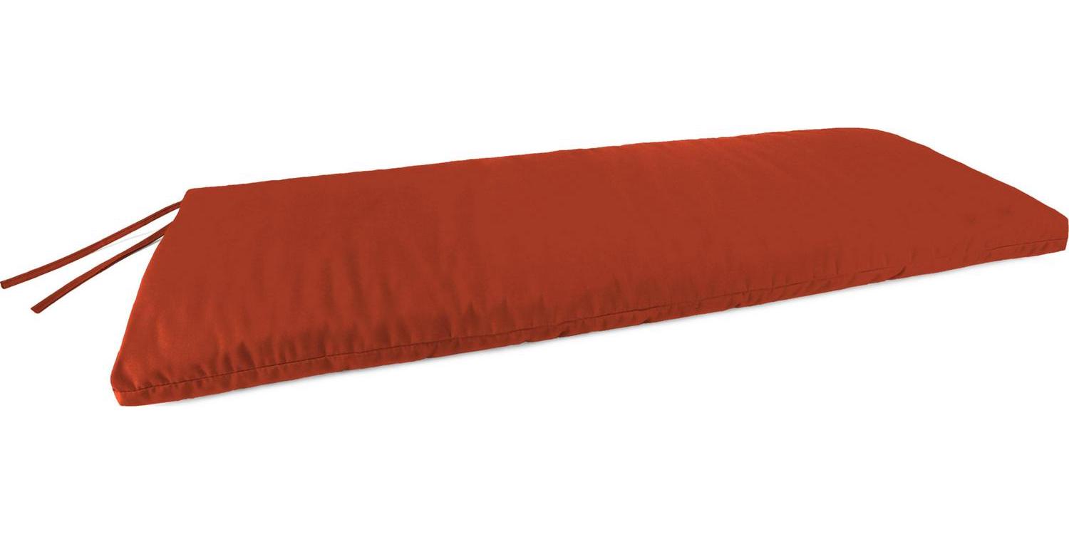 Sunbrella 48 x 18 Red Rectangle Bench Outdoor Seating Cushion