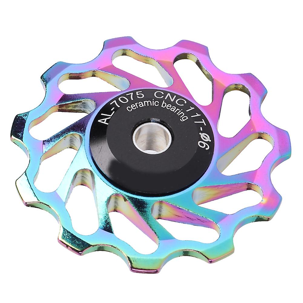 Mountain Bicycle Ceramics Rear Derailleur Pulley Transmission Bearings Bike Cycling Accessorycolorful-11t