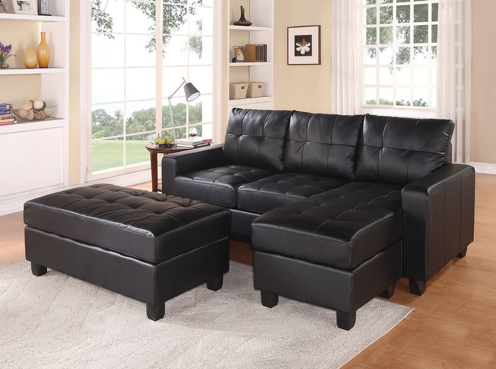 Lyssa Sectional Sofa With Reversible Chaise   Transitional   Sectional Sofas   by Acme Furniture  Houzz