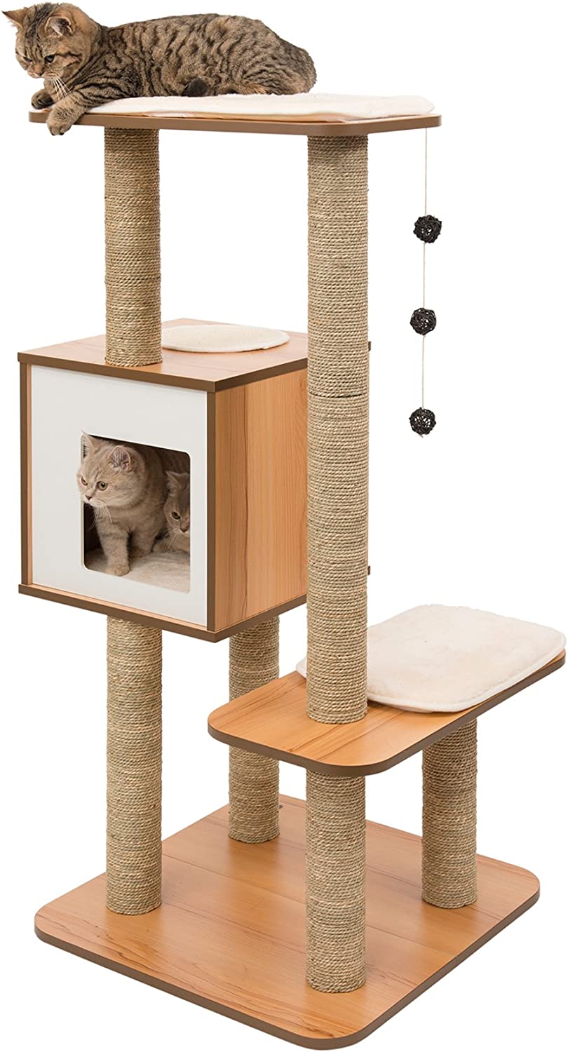 Vesper High Base 47.8-in Modern Cat Tree and Condo