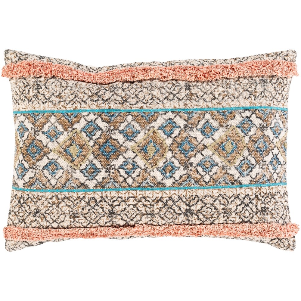 Livania Distressed Bohemian Lumbar Throw Pillow