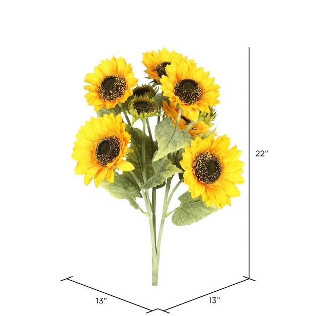 Artificial Yellow Sunflower Bush