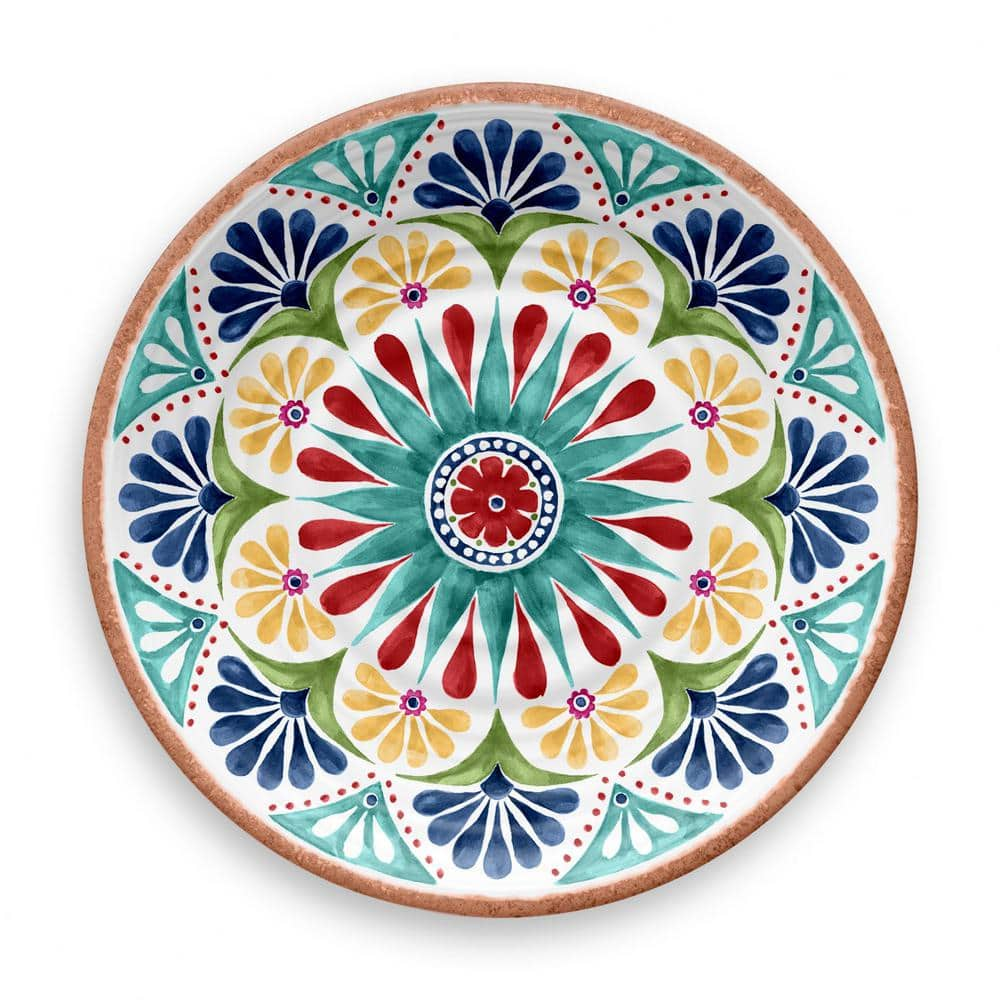 TarHong Rio Medallion Melamine Dinner Plate (Set of 6) PAN1105DPMB