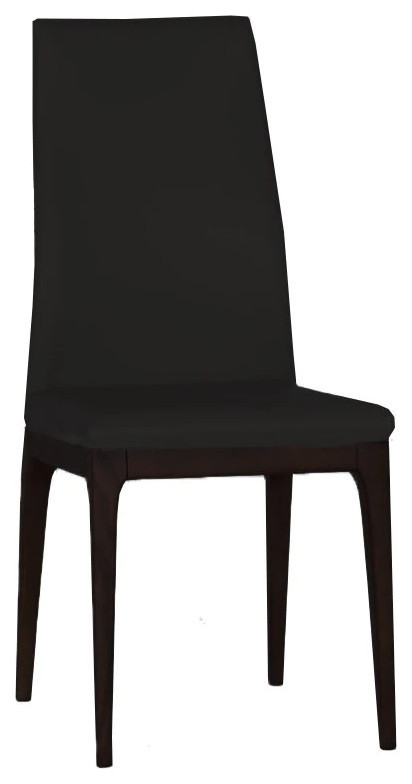 Ventura Dining Chair  Black Soft Matte Polyurethane Cover   Midcentury   Dining Chairs   by Rustic Home Furniture Deco  Houzz