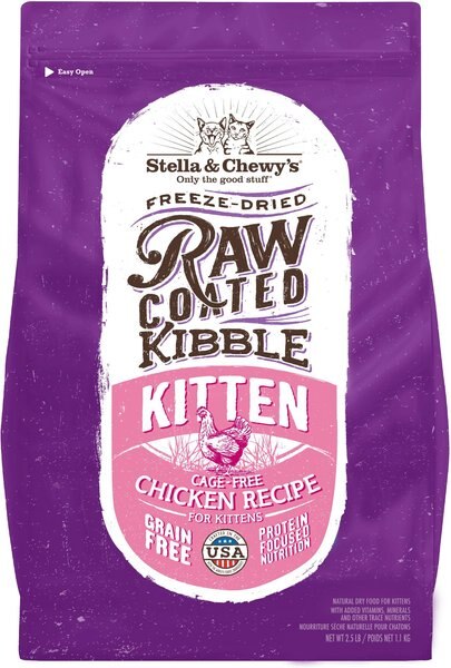 Stella and Chewy's Chicken Flavored Raw Coated Cage-Free Kitten Dry Cat Food