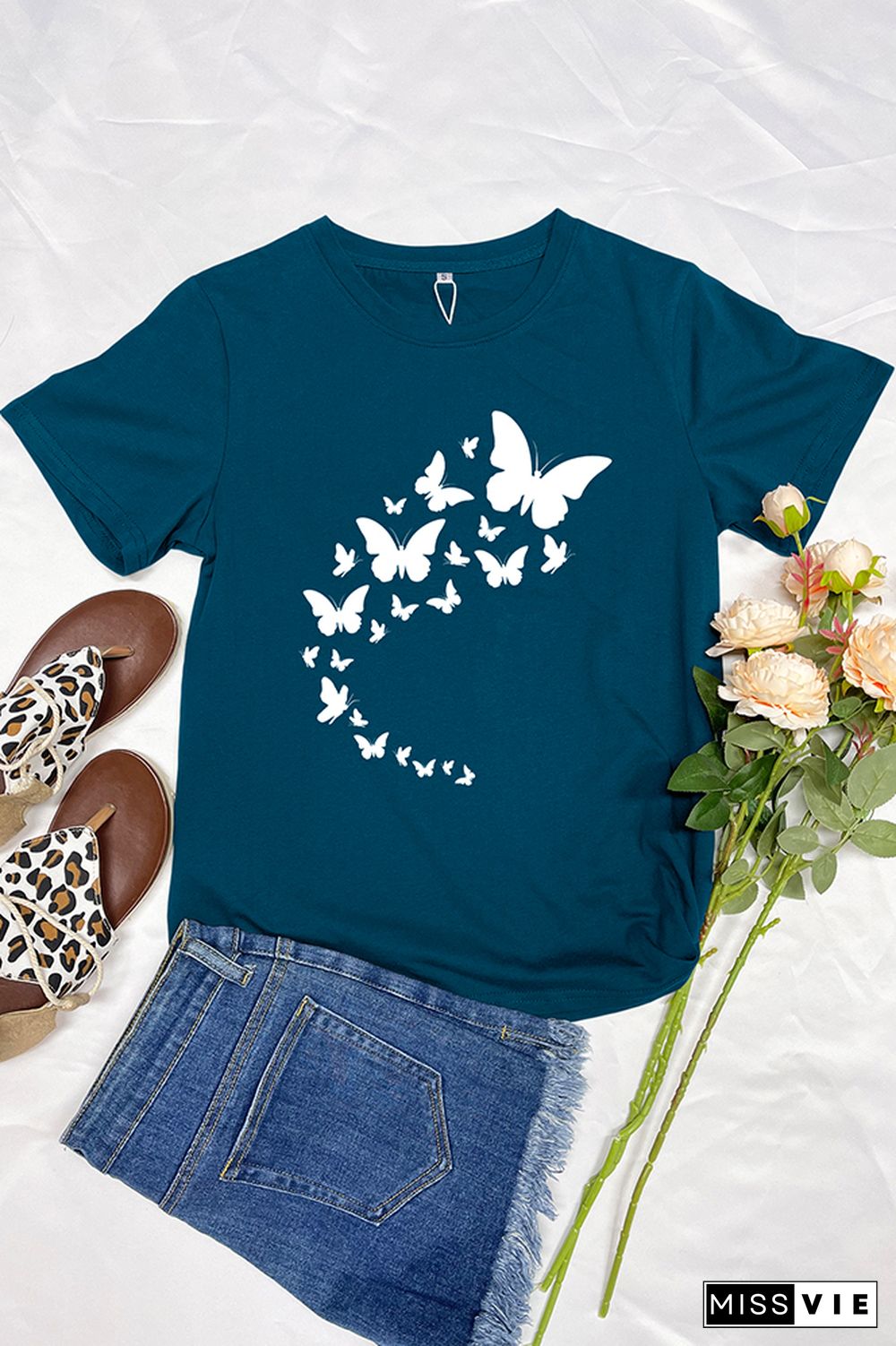 Flying Butterflies Graphic T-Shirt Wholesale