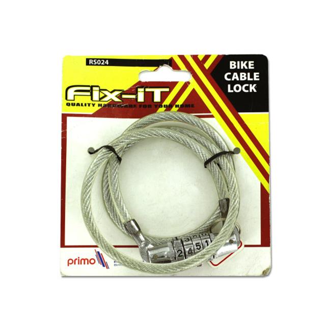 Bulk Buys OB581-36 Bike Combination Cable Lock -Pack of 36