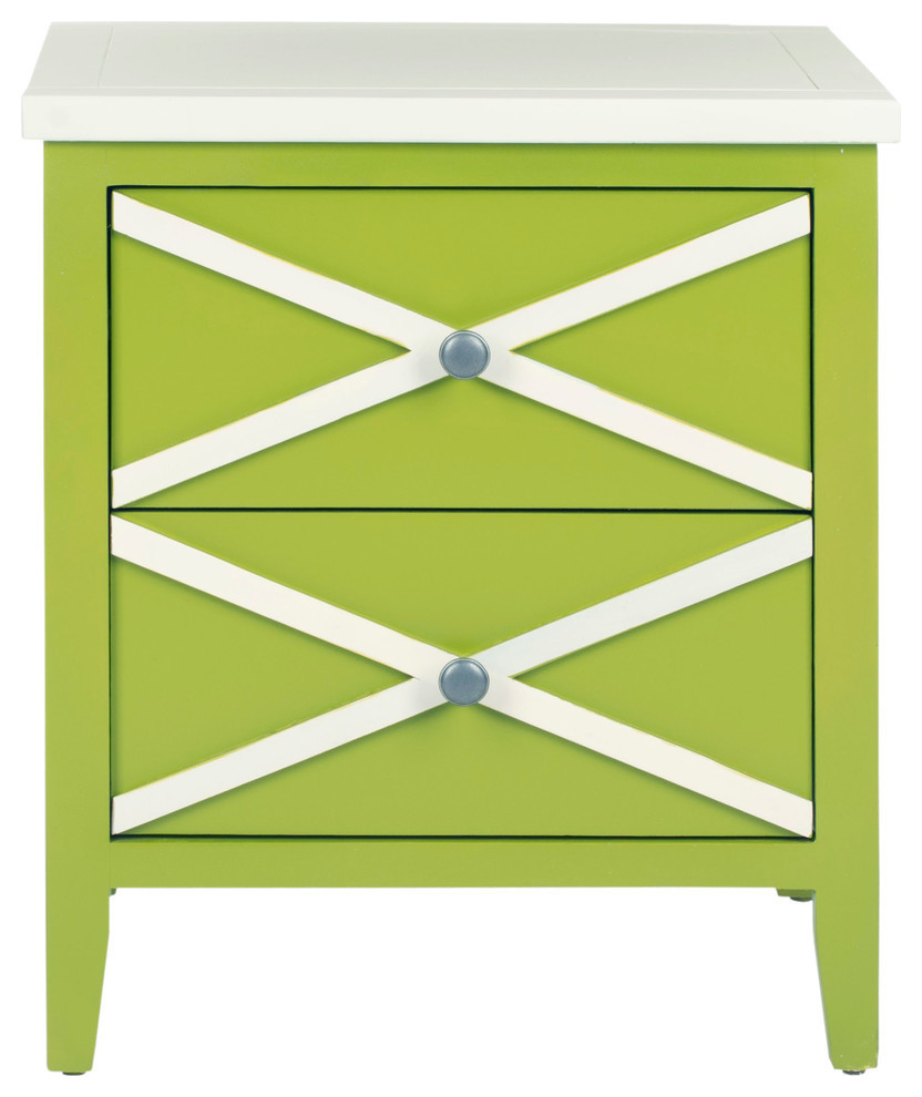 Safavieh Sherrilyn 2 Drawer Side Table   Contemporary   Side Tables And End Tables   by Safavieh  Houzz