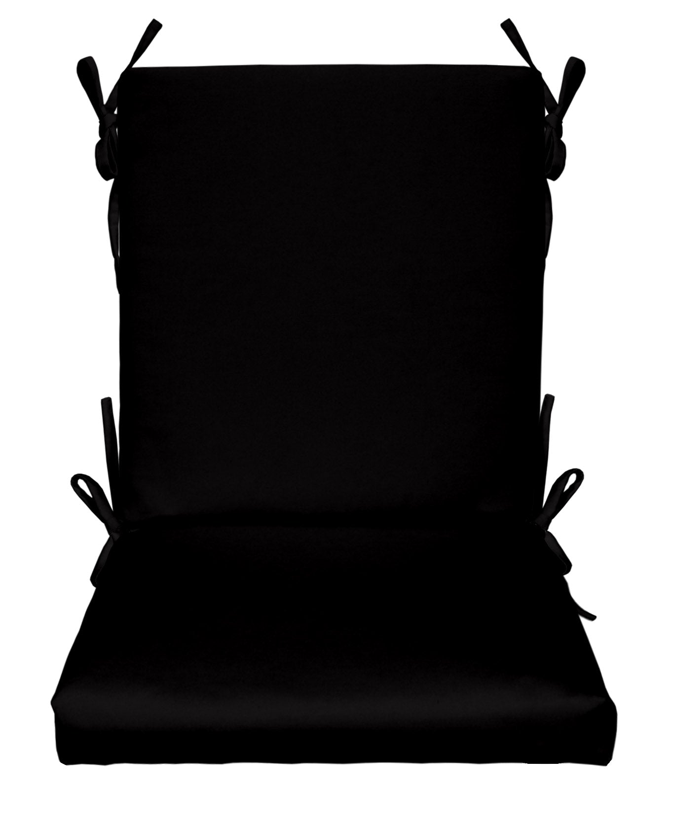 RSH Décor Indoor Outdoor Foam High Back Chair Cushion， Black