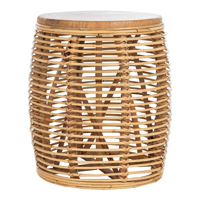 Safavieh Maui Rattan Drum Stool Table