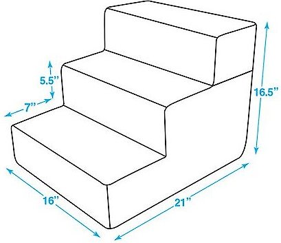 Best Pet Supplies Lattice Print Foldable Foam Cat and Dog Stairs