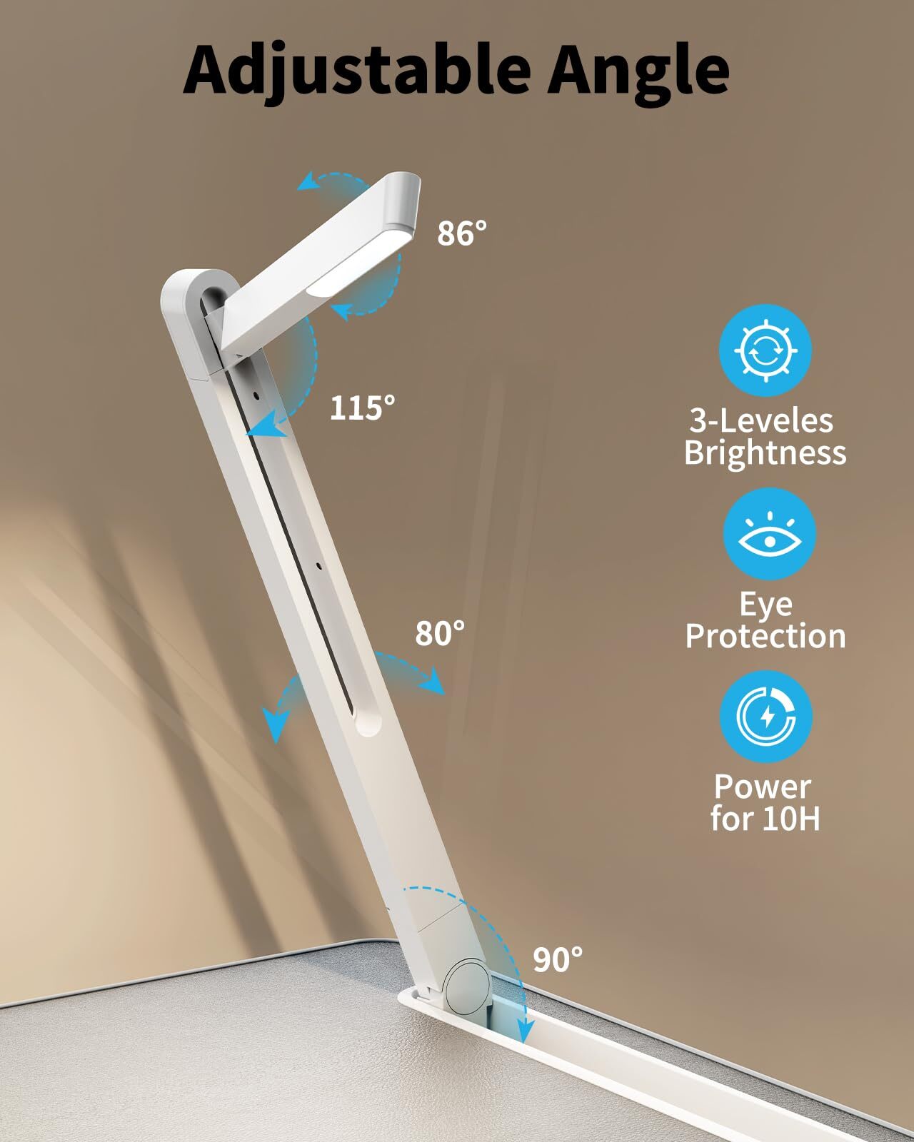 🌷Laptop Bed Tray Desk with LED Desk Light