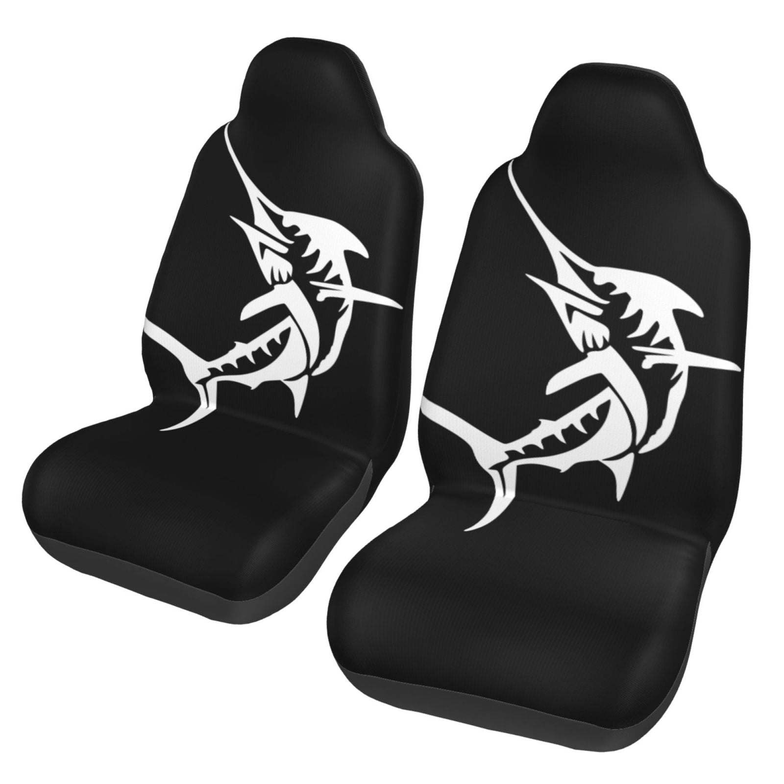 TEQUAN Front Seat Covers， Swordfish Ocean Fish Pattern 2 Piece Car Seat Cover Fit Most Car SUV Truck Van