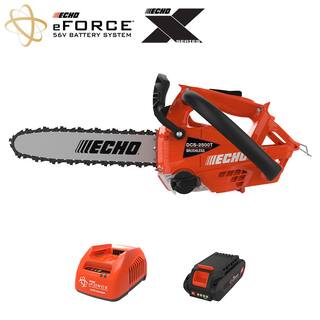 ECHO eFORCE 12 in. 56V X Series Cordless Battery Top Handle Chainsaw with 2.5Ah Battery and Rapid Charger DCS-2500T-12R1