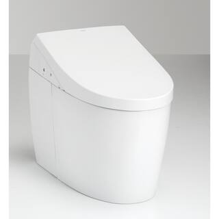 TOTO Neorest AH 2-Piece 0.81.0 GPF Dual Flush Elongated ADA Comfort Height Integrated Bidet Toilet in Cotton White MS989CUMFG#01