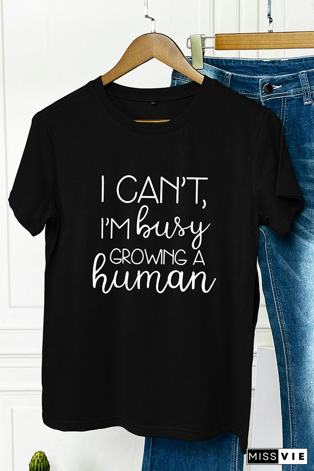 I Can't Busy Growing A Human Graphic Tee Wholesale