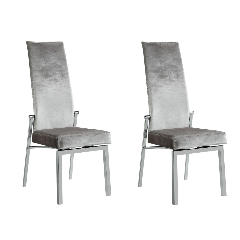 Somette Domino 5 Piece Dining Set with Gray Motion back Chairs