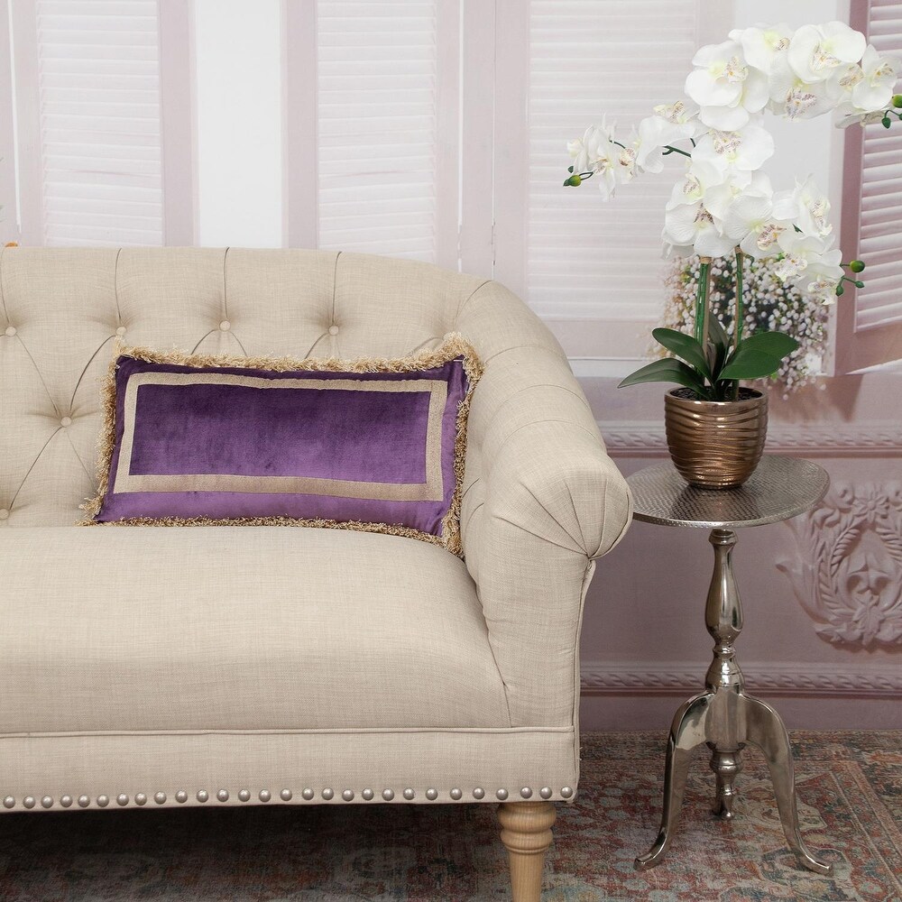 Parkland Collection Catia Transitional Purple Throw Pillow