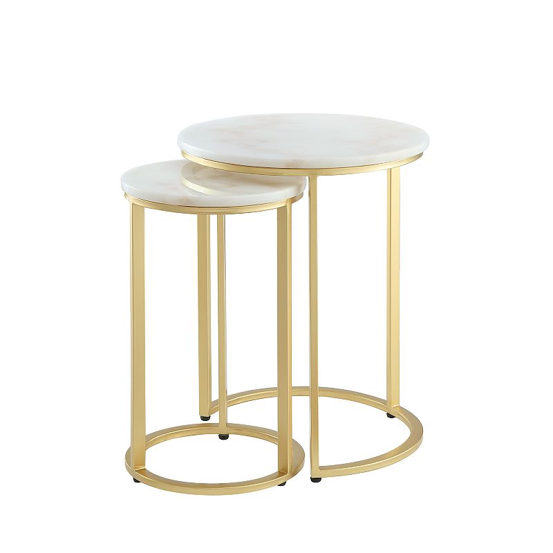 Stella End Table Natural Marble Top