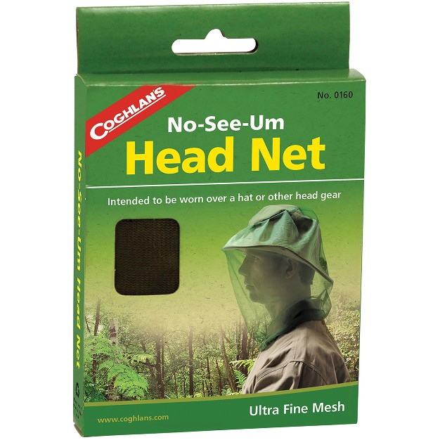 Coghlan x27 s No see um Head Net Ultra Fine Mesh Stops Bugs 1150 Holes Per Inch