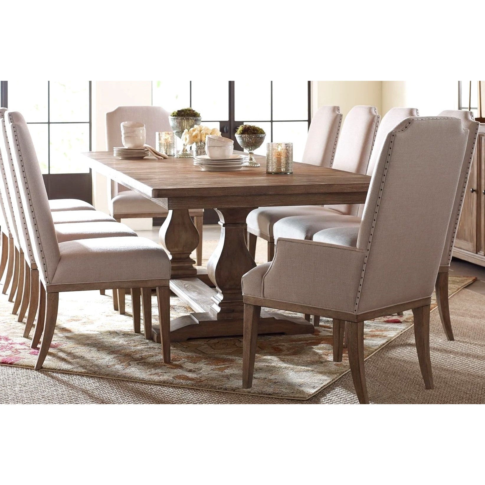 Amalfi 7-Pc Extendable Trestle Dining Set