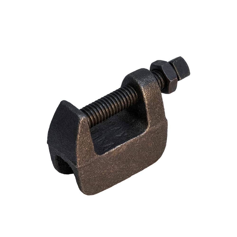 The Plumber's Choice Wide Mouth Beam Clamp for 12 in. Threaded Rod in Uncoated Steel 12CLBWB