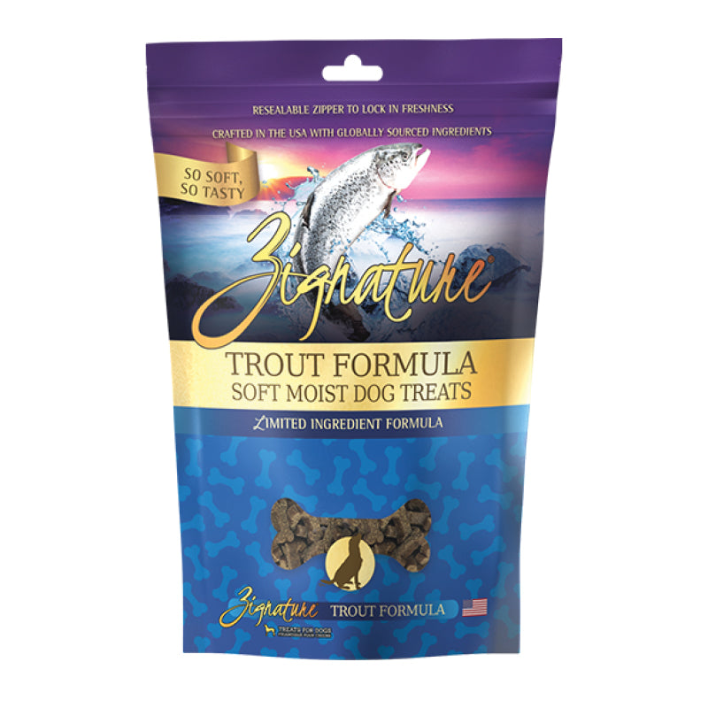 Zignature Grain Free Trout Formula Soft Moist Dog Treats