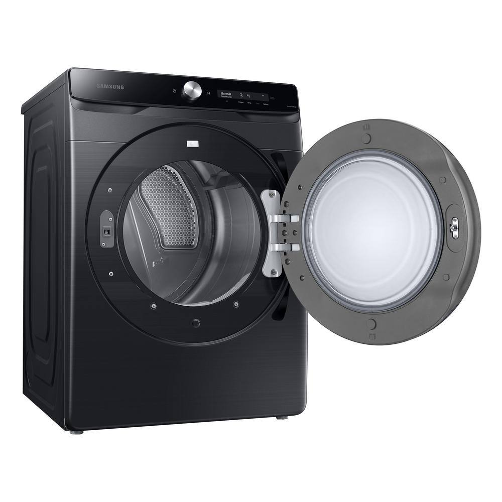  7.5 cu. ft. Smart Stackable Vented Electric Dryer with Smart Dial and Super Speed Dry in Brushed Black DVE50A8600V