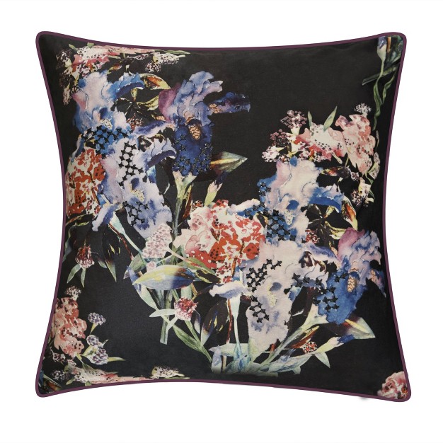 Iris Throw Pillow Charcoal Edie home