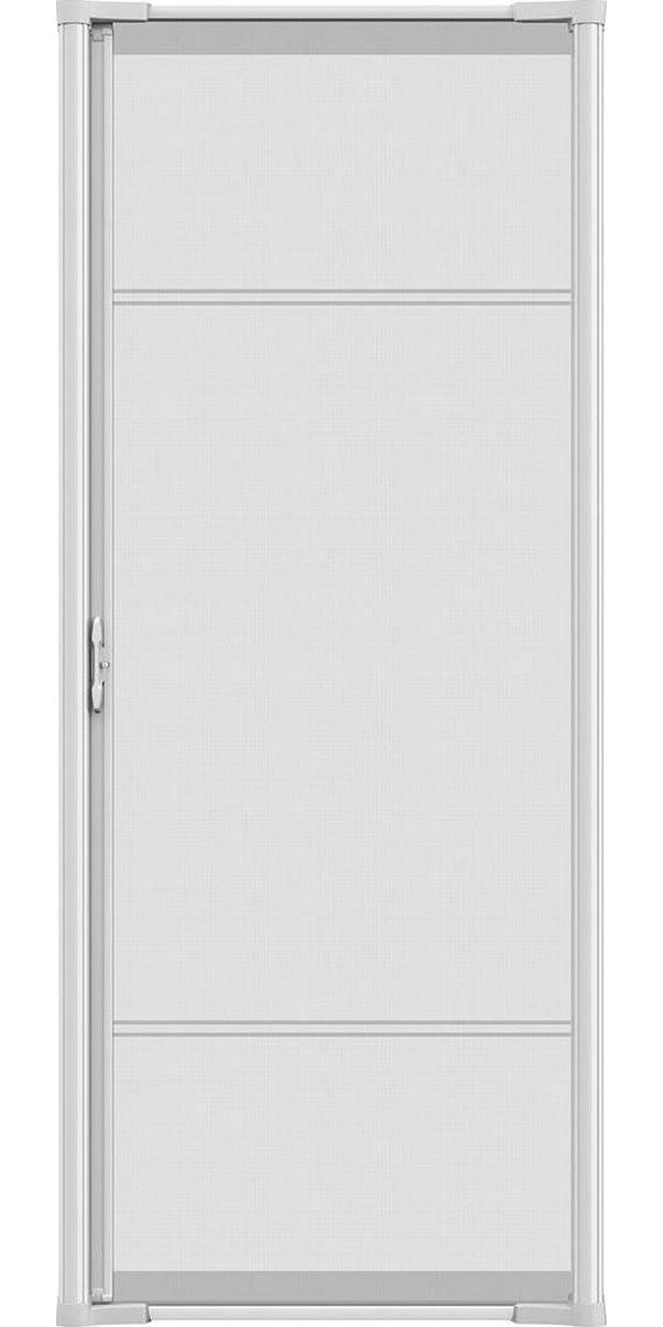 COOL Single Retractable Door Screen-White (for 96-in tall x 32-in to 36-in wide doors)