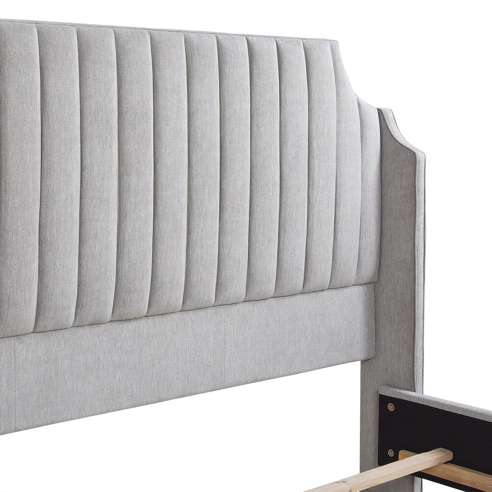 Addison King Channel Tufted Panel Bed Frame