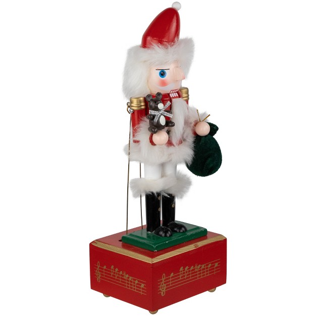 Red Animated And Musical Christmas Nutcracker With Bear