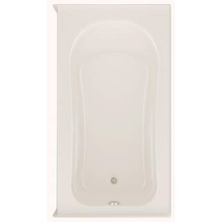 Aquatic Dossi 30 60 in. Acrylic Right Drain Rectangular Alcove Soaking Bathtub in Biscuit 727149650193